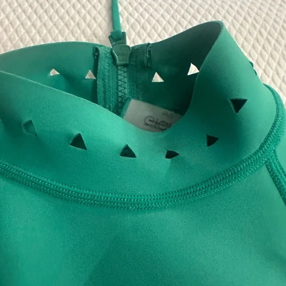 GIGI C Vibrant Green Cutout Swim Bodysuit - Picture 8 of 12